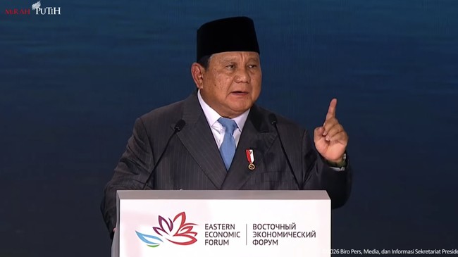 Pidato Prabowo di Forum Ekonomi Rusia Disambut Tepuk Tangan di Hadapan Putin